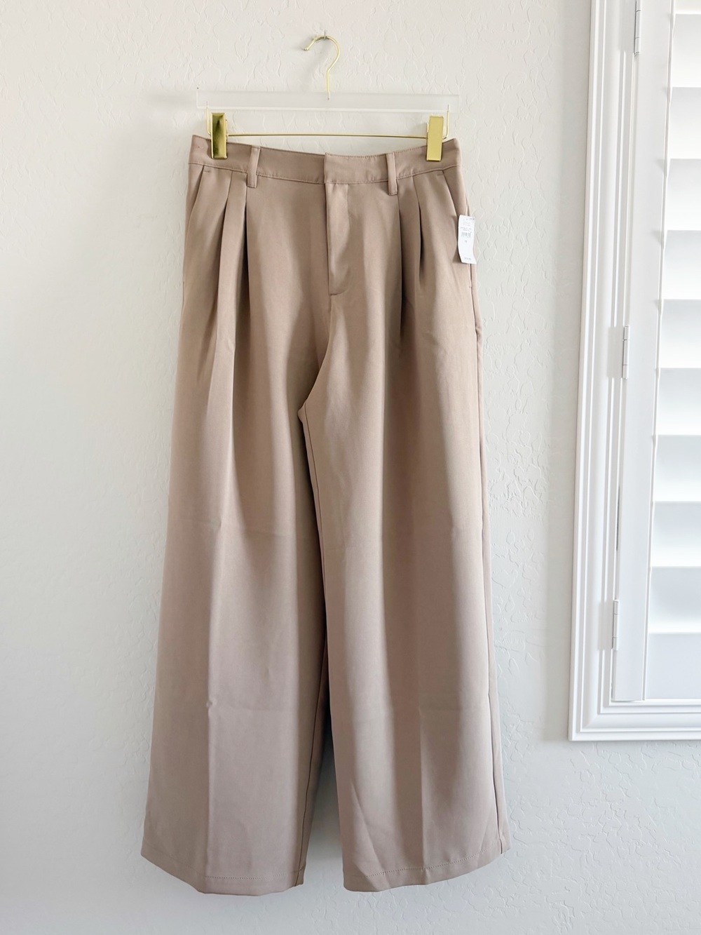 NWT GAP Wide-Leg High-Rise Easy Trouser Light Brown Size 10 - Picture 2 of 9